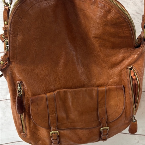 Anthropologie tan brown Leather Crossbody Bag Sabina New York Leather Crossbody - Picture 5 of 16